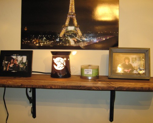 Scentsy warmer on my shelf