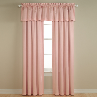 Lightcatcher Solid Baby Pink Window Panels and Valance