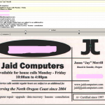 Jaid Computer Business Card