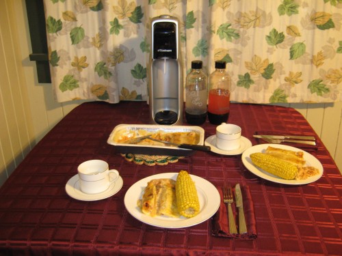 Chicken Enchiladas & Corn