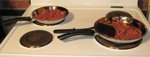 Cooking taco meat