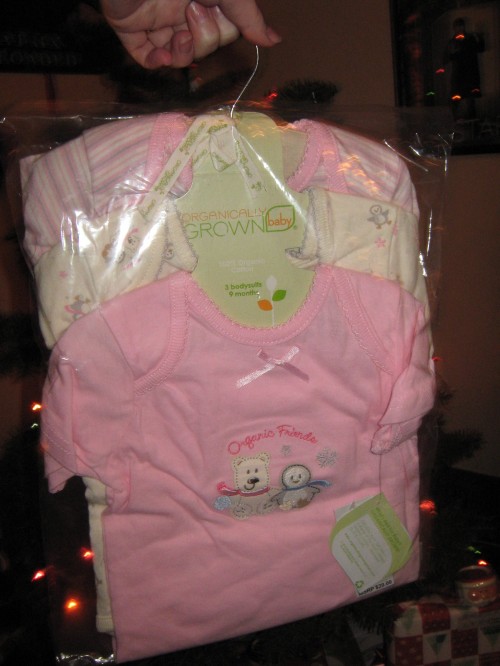 Organic Cotton Girls "Winter Friends" 3 Piece Bodysuit Set