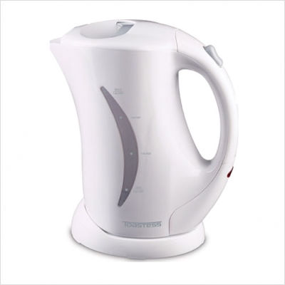 Toastess 1.8 Qt. Cordless Plastic Jug Kettle in White