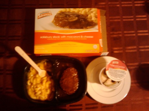 Salisbury Steak with Macaroni and Cheese