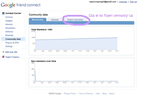 Review Google Friend Connect Data