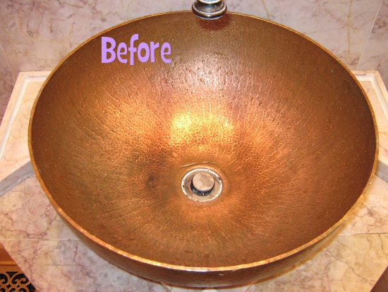 Sink bowl, before