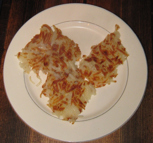 Plate of hash browns - yum!