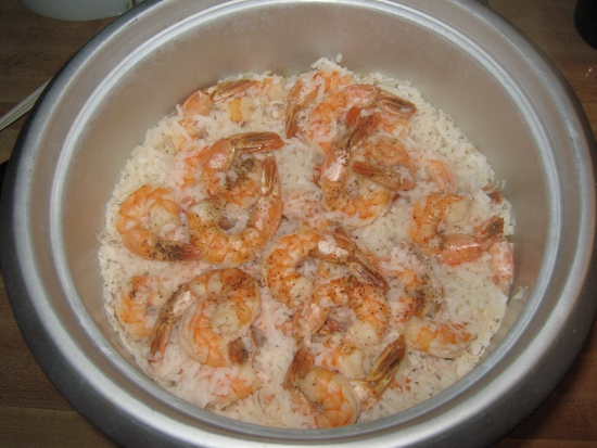Coconut rice & shrimp