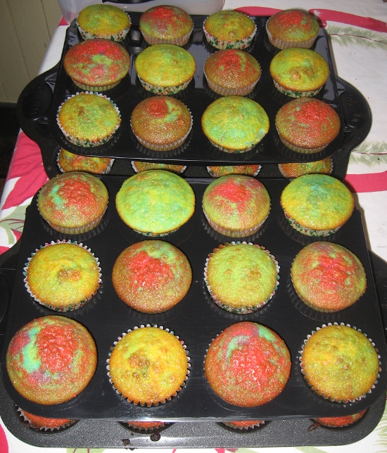 Tinted Cupcakes