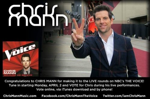 Vote For Chris Mann on The Voice #TeamXtina
