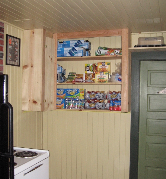 Cabinets during construction