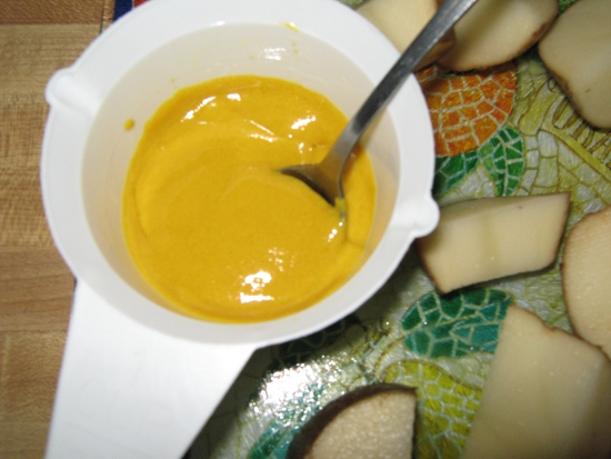 Mustard & olive oil mixture
