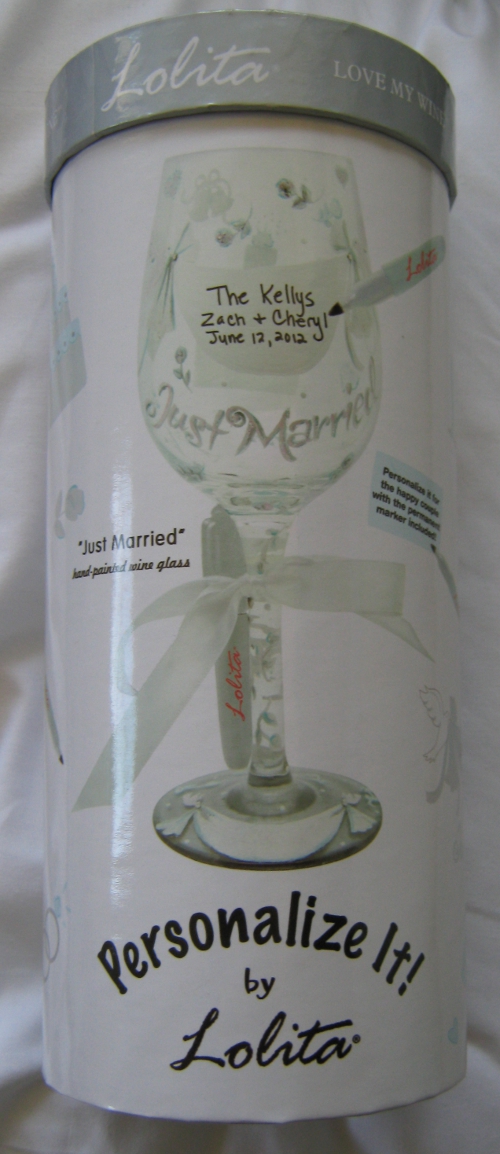"Just Married" Glass
