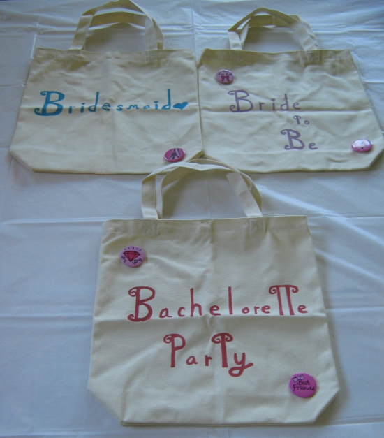 Bachelorette tote bags