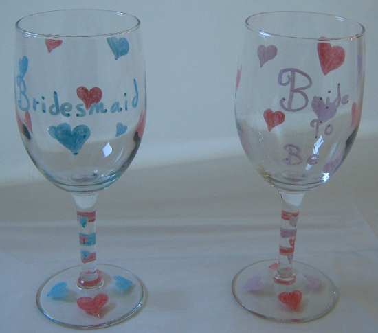 Bachelorette wine goblets