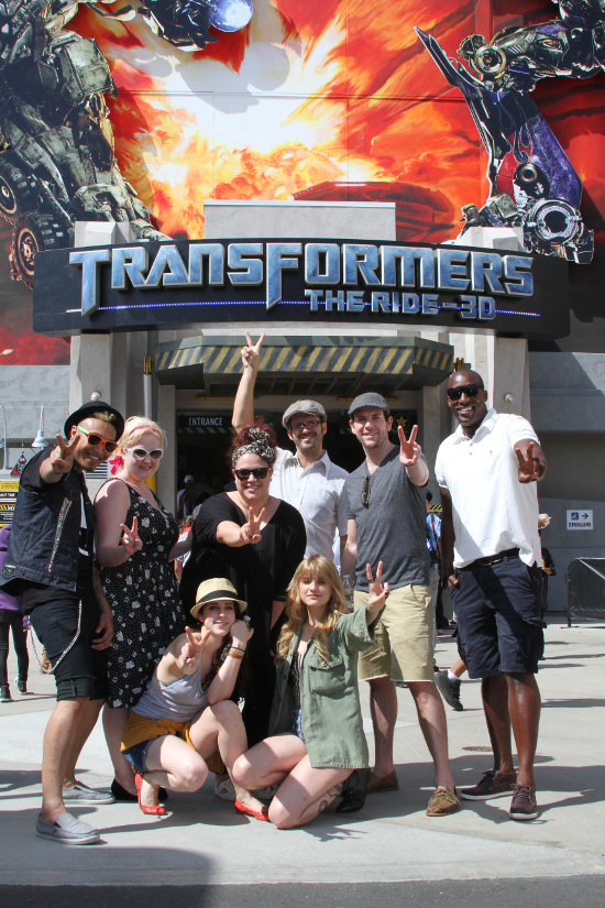 The cast of The Voice have fun at Universal Studios!