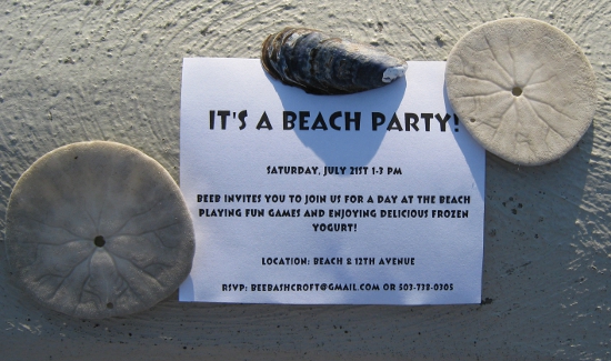 Beach Party Invitation