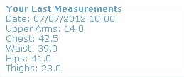Jai's Measurements: Nutrisystem, Day 29