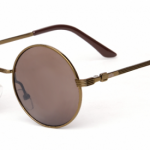 Unisex full frame wrap-around metal sunglasses