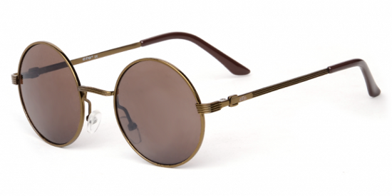 Unisex full frame wrap-around metal sunglasses