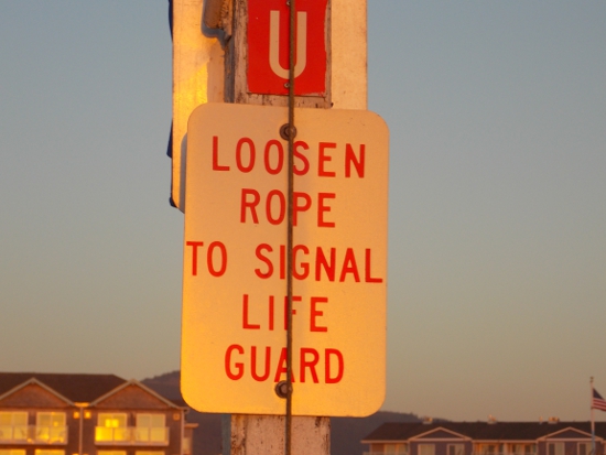 Loosen Rope to Signal Life Guard