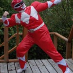 The Red Power Ranger costume in action!