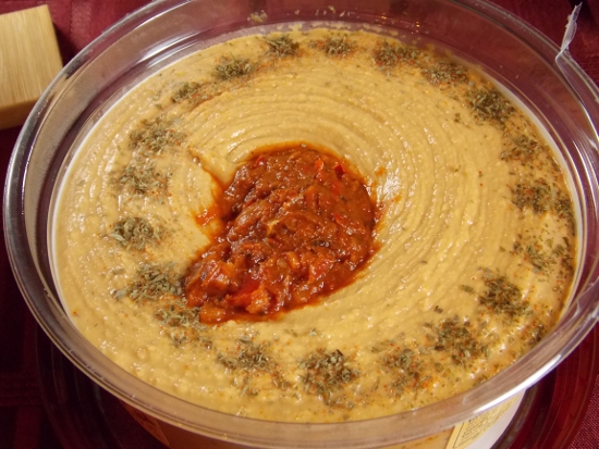 Delicious hummus! (Thanks to my BFF for this photo!)