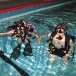 Beeb & Jai scuba diving