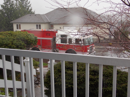 Firetruck in the storm