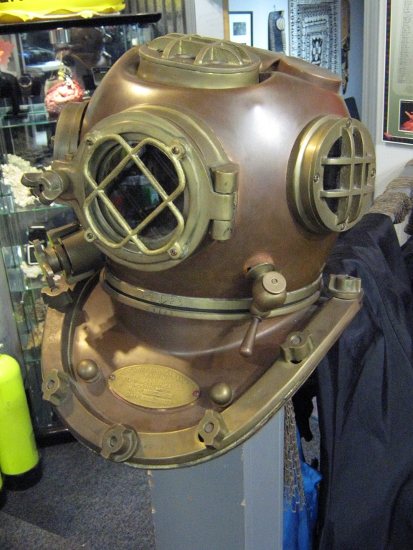 Old scuba helmet