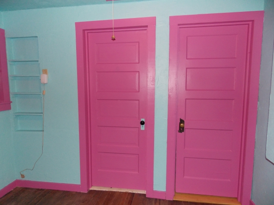 Doors to the bathroom & laundry room - after