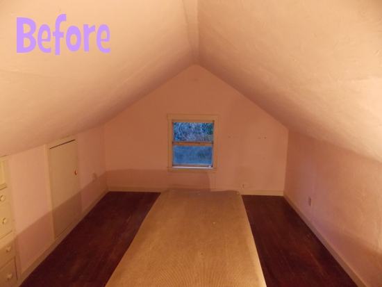 Converted attic - before