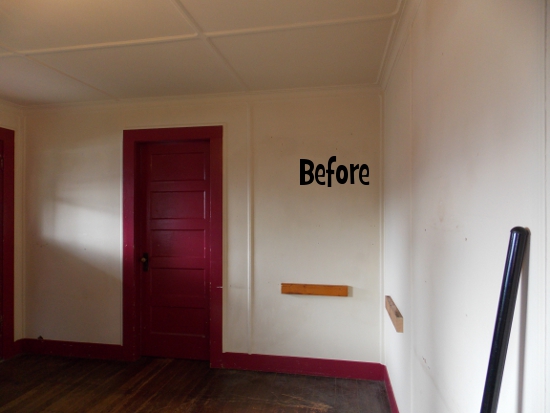 Door from the living room to bedroom - before