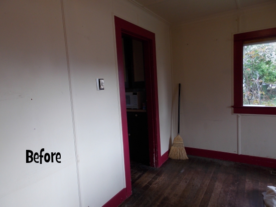 Living room doorway - before