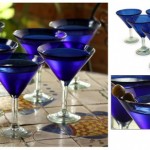 Martini glasses - Sapphire Blue