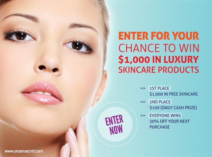 Sweepstakes: Win $1000 in Luxury Skincare Products From Onsen Secret
