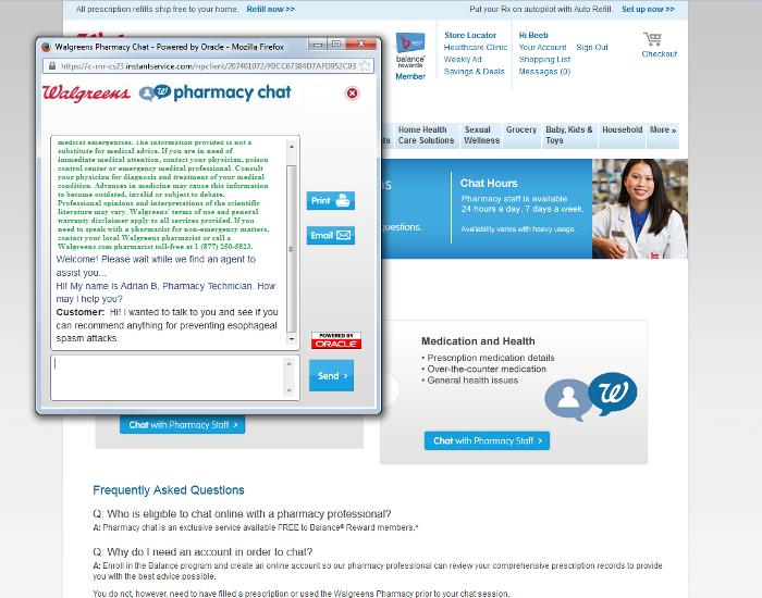 Walgreens Pharmacy Chat #spon