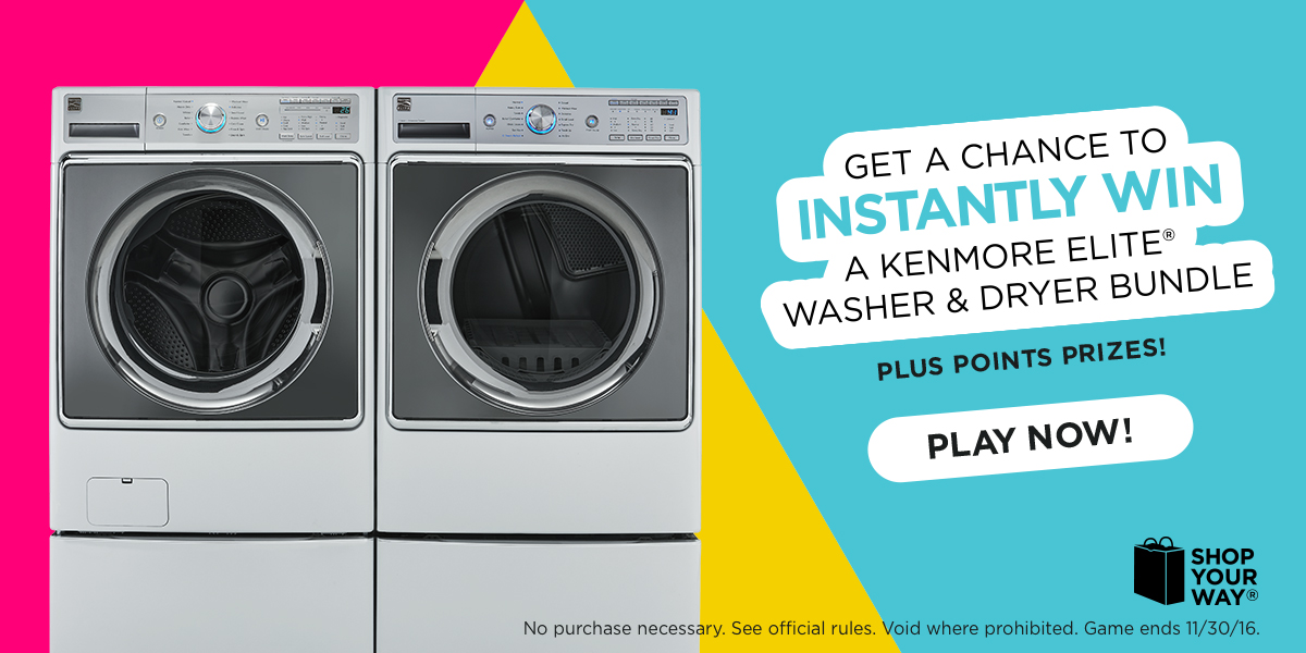 Enter to Win a Kenmore Elite Washer & Dryer + 1,000+ Other Prizes!