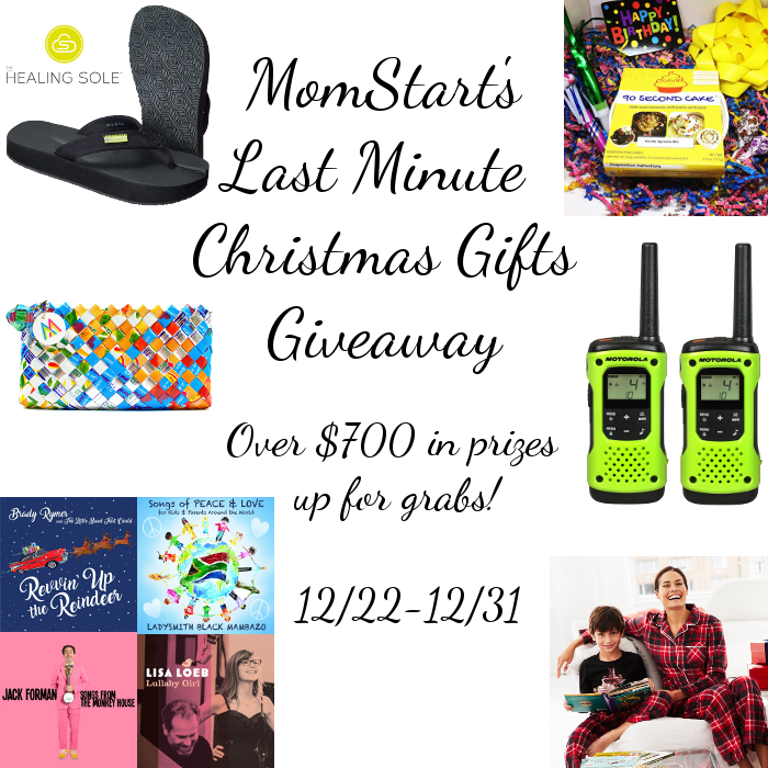 Last Minute Christmas Gifts Giveaway – Over $700 in Prizes – Ends 12/31/2017