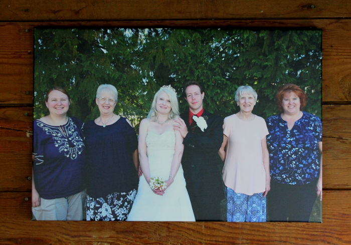Our finished portrait: The bride's side of the family!