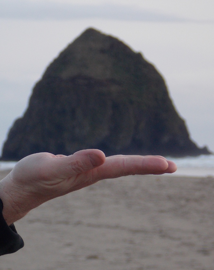 Lifting Haystack Rock