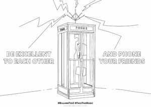 Bill & Ted Coloring Page 1