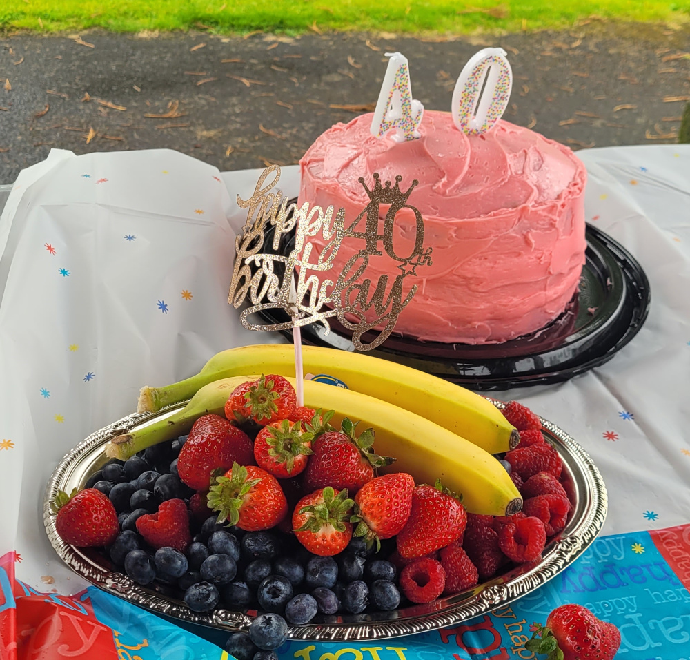 Pink 40th Birthday Cake
