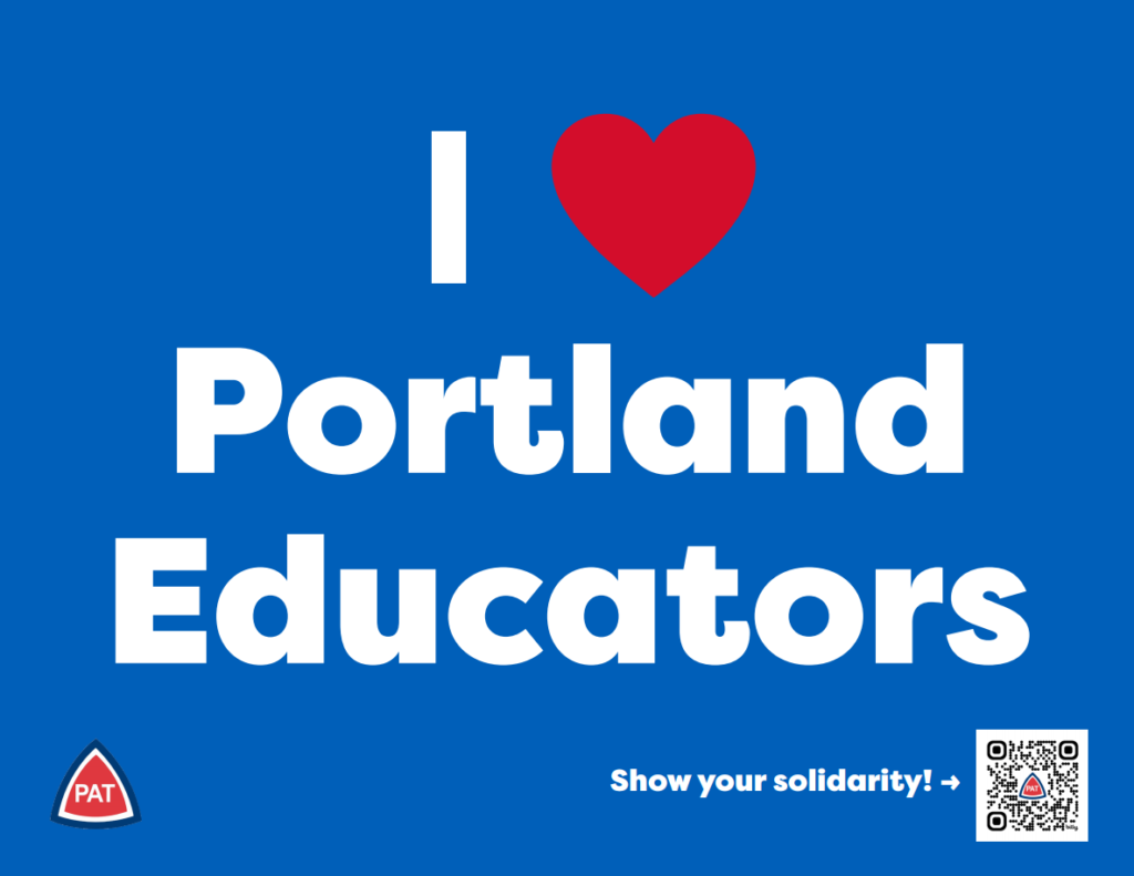 Contest Corner Stands With Portland Teachers