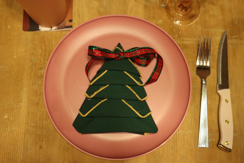 Green Christmas Tree Napkin