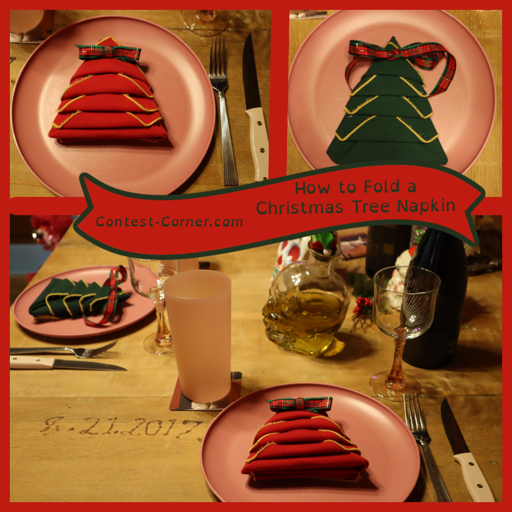 How to Fold a Christmas Tree Napkin