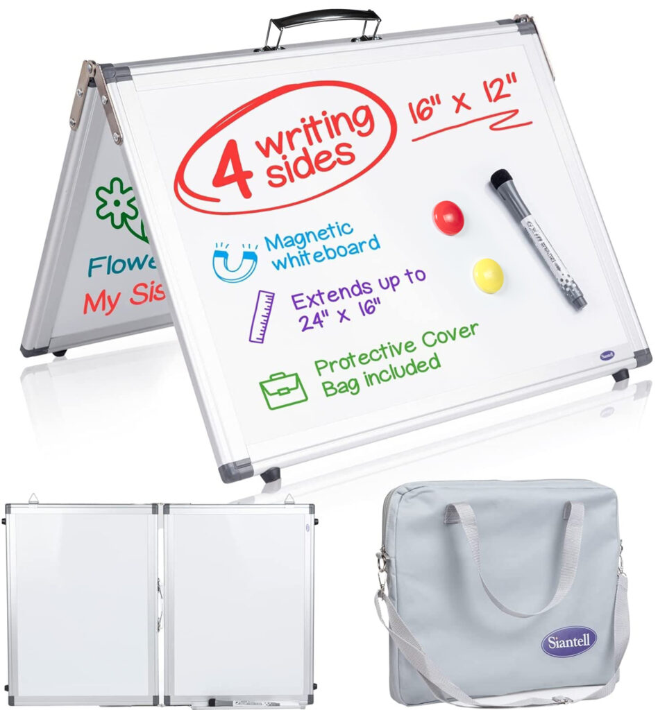 Siantell Foldable Magnetic White Board