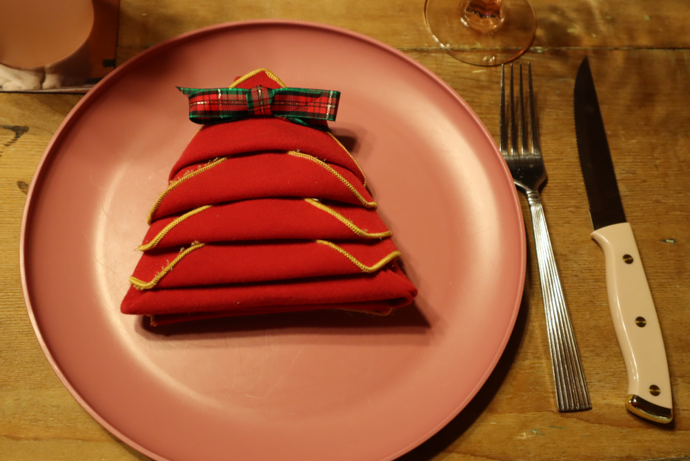 Red Christmas Tree Napkin