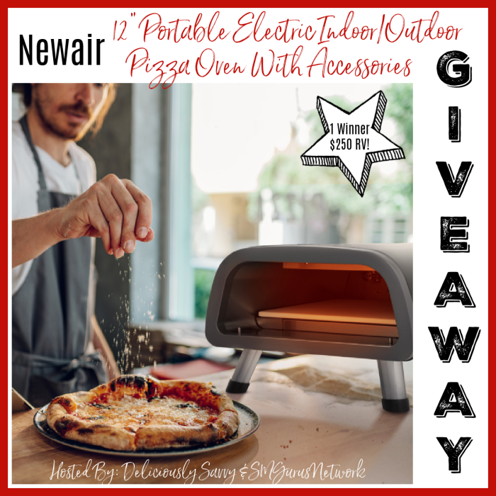 Newair 12” Portable Electric Indoor/Outdoor Pizza Oven Giveaway – Ends 03/05/2024