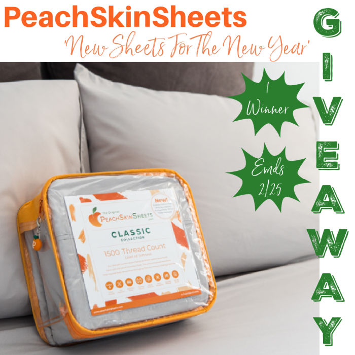 PeachSkinSheets Giveaway – Ends 02/25/2024